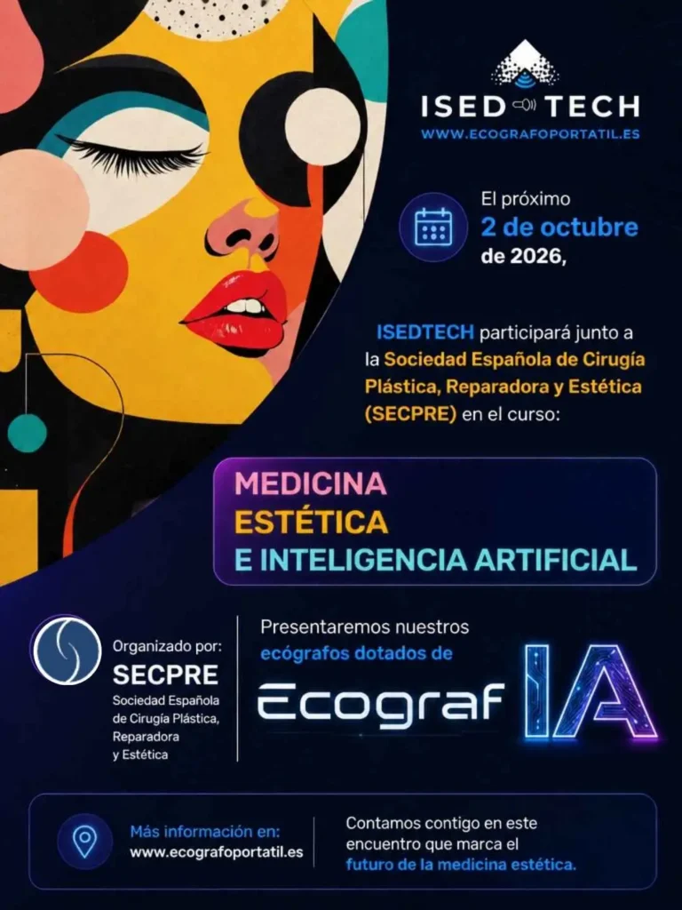 ISEDTECH presenta sus ecógrafos ultraportátiles con IA en SECPRE Málaga